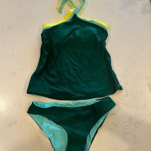 NWT cupshe tankini - womens XS - green